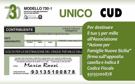 Sostieni associazione per le Famiglie Nuove Sicilia